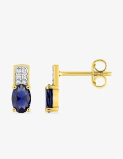 Boucles d'oreilles clous bleus SO OR