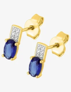 Boucles d'oreilles clous bleus SO OR