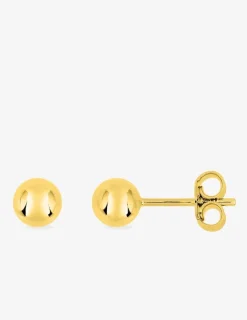 Boucles d'oreilles clous boule 5 mm plaqué or SO OR