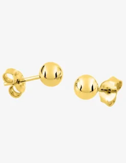 Boucles d'oreilles clous boule 5 mm plaqué or SO OR