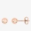 Boucles d'oreilles clous boule 5 mm plaqué or rose SO OR