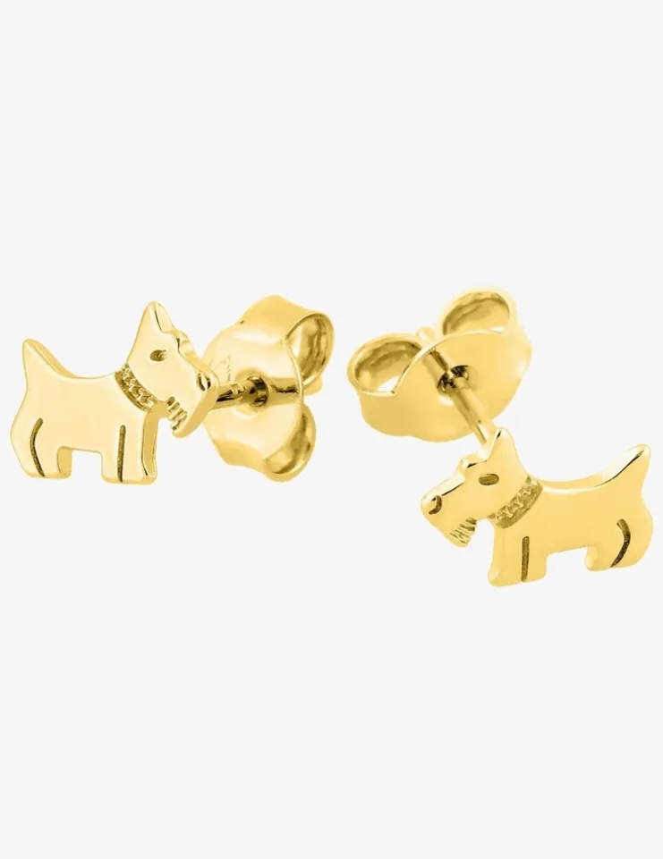 Boucles d'oreilles clous chien plaqué or SO OR