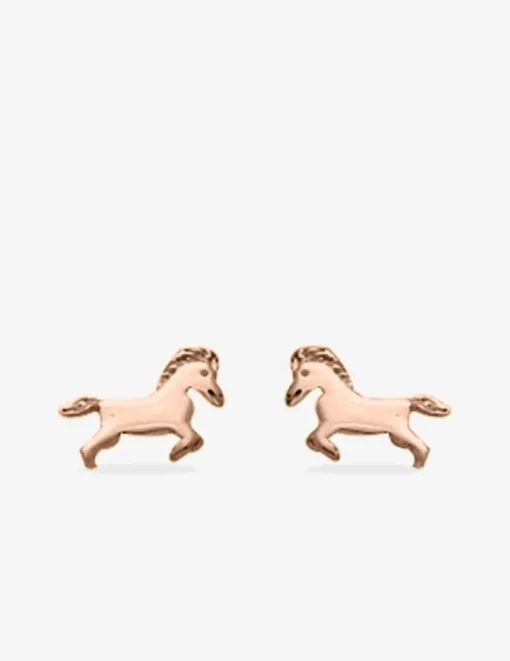 Boucles d'oreilles clous cheval plaqué or rose SO OR