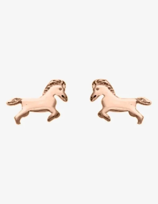 Boucles d'oreilles clous cheval plaqué or rose SO OR