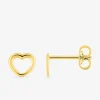 Boucles d'oreilles clous cœur ajouré plaqué or SO OR