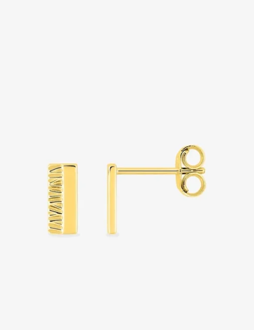 Boucles d'oreilles clous design or jaune 375 ‰ SO OR