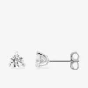 Boucles d'oreilles clous en or blanc 375 ‰, diamant synthétique 0,50 ct SO OR
