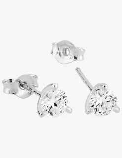 Boucles d'oreilles clous en or blanc 375 ‰, diamant synthétique 0,50 ct SO OR