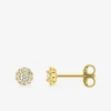 Boucles d'oreilles clous en or jaune 375 ‰, diamants synthétiques 0,11 ct SO OR