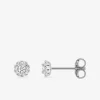 Boucles d'oreilles clous en or blanc 375 ‰, diamants synthétiques 0,11 ct SO OR