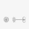 Boucles d'oreilles clous en or blanc 375 ‰, diamants synthétiques 0,25 ct SO OR