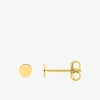 Boucles d'oreilles clous en or jaune 750‰ bouton fantaisie SO OR