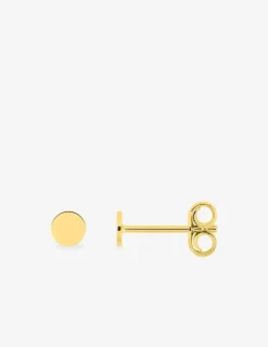 Boucles d'oreilles clous en or jaune 750‰ bouton fantaisie SO OR