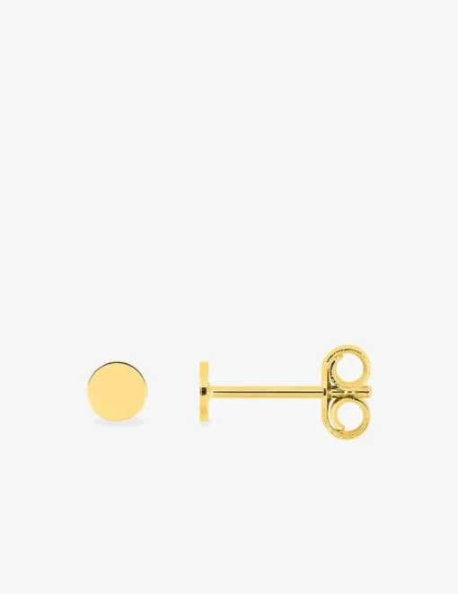 Boucles d'oreilles clous en or jaune 750‰ bouton fantaisie SO OR