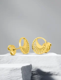 Boucles d'oreilles clous en acier doré SO OR