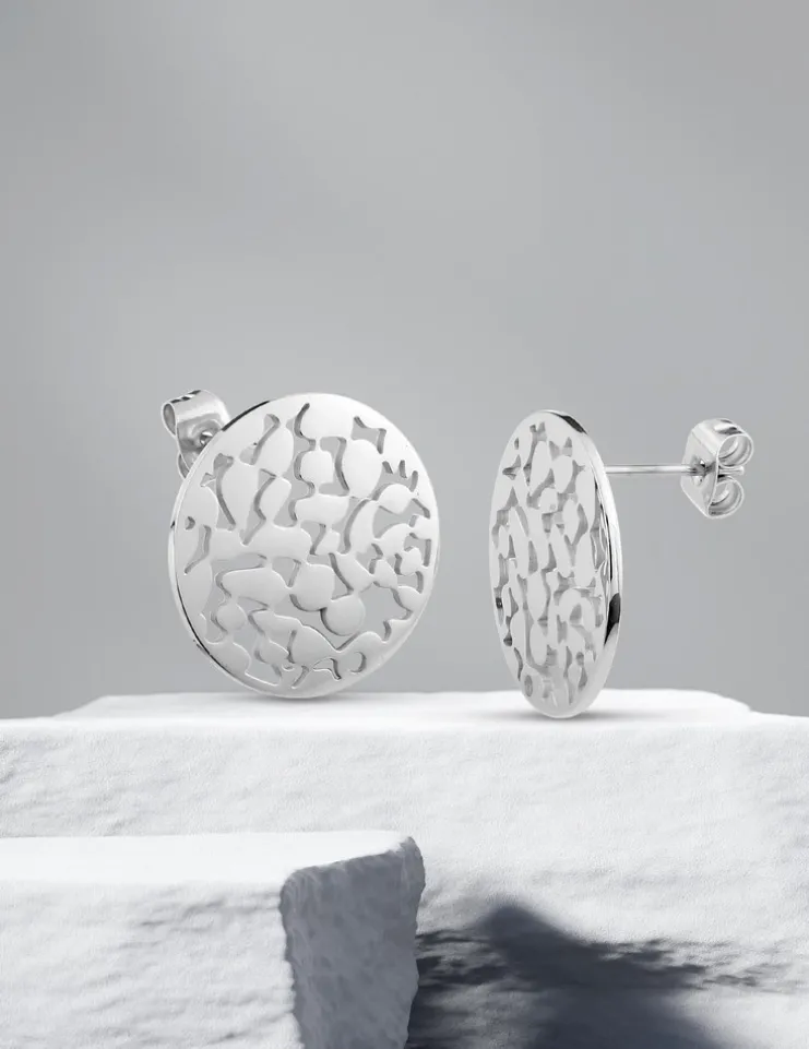 Boucles d’oreilles clous en acier SO OR