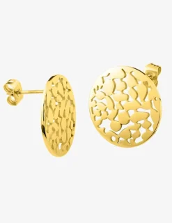 Boucles d’oreilles clous en acier doré SO OR