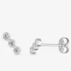 Boucles d'oreilles clous en argent 925 ‰ rhodié et oxydes de zirconium SO OR