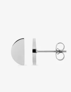 Boucles d'oreilles clous en acier gris SO OR