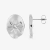 Boucles d'oreilles clous en acier et cristal blanc SO OR
