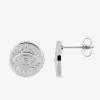Boucles d'oreilles clous en acier et cristal blanc SO OR