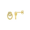 Boucles d'oreilles clous en plaqué or et oxydes de zirconium blancs SO OR