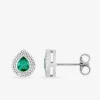 Boucles d'oreilles clous goutte en argent 925‰ rhodié SO OR
