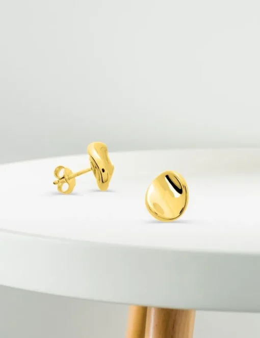 Boucles d'oreilles clous électroformées or jaune 750 ‰ SO OR