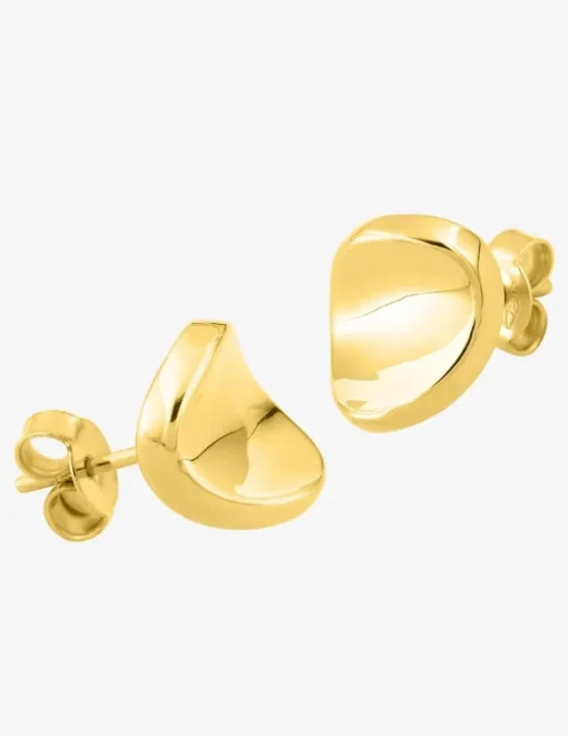 Boucles d'oreilles clous électroformées or jaune 750 ‰ SO OR