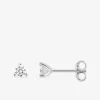 Boucles d'oreilles clous or blanc 375 ‰ et diamants synthétiques 0,20 ct SO OR