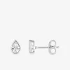 Boucles d'oreilles clous or blanc 375 ‰ et oxyde de zirconium SO OR