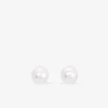 Boucles d'oreilles clous perles de culture eau douce argent rhodié 925%o 3 mm SO OR
