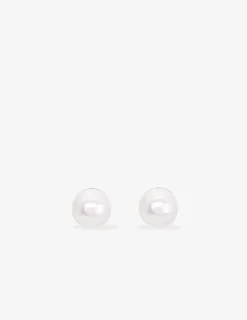 Boucles d'oreilles clous perles de culture eau douce argent rhodié 925%o 3 mm SO OR