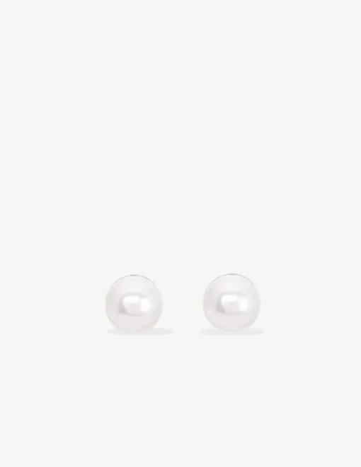 Boucles d'oreilles clous perles de culture eau douce argent rhodié 925%o 3 mm SO OR