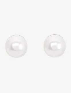 Boucles d'oreilles clous perles de culture eau douce argent rhodié 925%o 3 mm SO OR