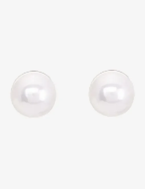 Boucles d'oreilles clous perles de culture eau douce argent rhodié 925%o 3 mm SO OR