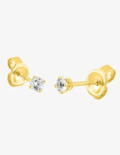 Boucles d'oreilles clous plaquées or et oxyde de zirconium SO OR