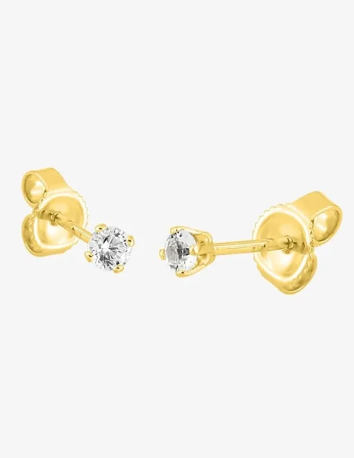 Boucles d'oreilles clous plaquées or et oxyde de zirconium SO OR