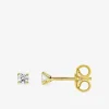 Boucles d'oreilles clous serti griffes or 750‰ diamant 0,09 ct SO OR