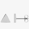 Boucles d'oreilles clous triangle acier SO OR