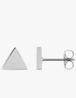 Boucles d'oreilles clous triangle acier SO OR