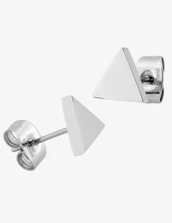 Boucles d'oreilles clous triangle acier SO OR