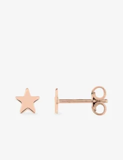 Boucles d'oreilles clous étoile plaqué or rose SO OR