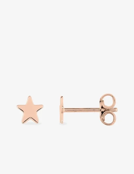 Boucles d'oreilles clous étoile plaqué or rose SO OR