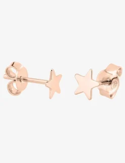 Boucles d'oreilles clous étoile plaqué or rose SO OR