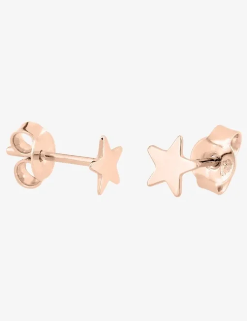 Boucles d'oreilles clous étoile plaqué or rose SO OR