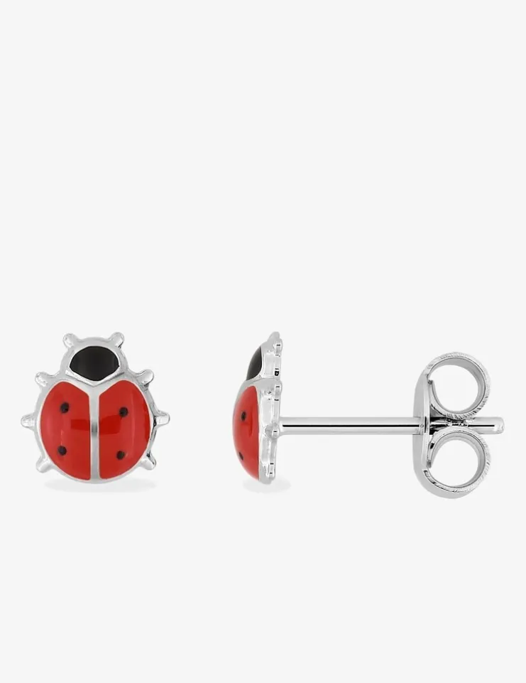 Boucles d'oreilles coccinelles argent 925 ‰ SO OR