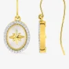 Boucles d'oreilles crochet plaqué or oxyde de zirconium et rhodium SO OR