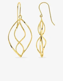 Boucles d'oreilles crochet spirale plaqué or SO OR