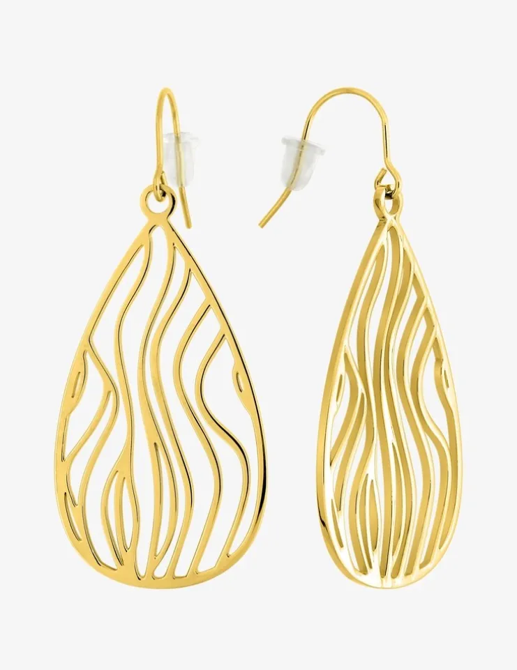 Boucles d'oreilles crochet en acier doré SO OR